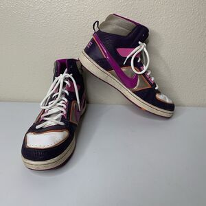 NIKE Women’s Delta High Lite Metallic Silver  Purple  365949-051 Shoes Sz 9